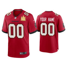 Men Tampa Bay Buccaneers #0 Custom Super Bowl LV Champions Red Game Jersey