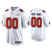 Men Tampa Bay Buccaneers #0 Custom Super Bowl LV White Game Fashion Jersey