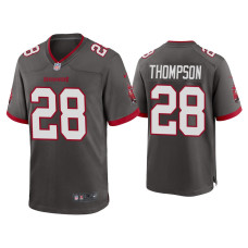 Men Tampa Bay Buccaneers #28 Darwin Thompson Pewter Alternate Game Jersey