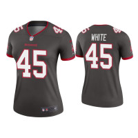 Women Tampa Bay Buccaneers #45 Devin White Pewter Legend Jersey