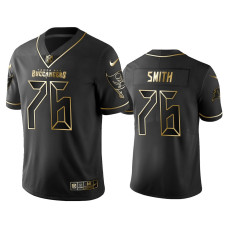 Men Tampa Bay Buccaneers #76 Golden Edition Vapor Untouchable Limited Donovan Smith Black Jersey