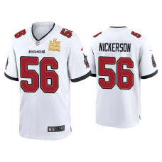 Men Tampa Bay Buccaneers #56 Hardy Nickerson Super Bowl LV Champions White Game Jersey