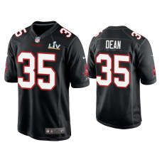 Men Tampa Bay Buccaneers #35 Jamel Dean Super Bowl LV Black Game Fashion Jersey