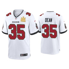 Men Tampa Bay Buccaneers #35 Jamel Dean Super Bowl LV Champions White Game Jersey