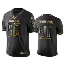 Men Tampa Bay Buccaneers #90 Golden Edition Vapor Untouchable Limited Jason Pierre-Paul Black Jersey