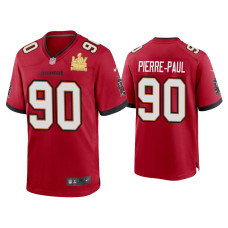 Men Tampa Bay Buccaneers #90 Jason Pierre-Paul Super Bowl LV Champions Red Game Jersey