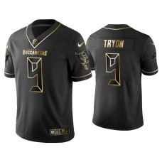 Men Tampa Bay Buccaneers #9 Golden Edition Vapor Limited Joe Tryon Black Jersey