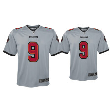 Youth Tampa Bay Buccaneers #9 Joe Tryon-Shoyinka Gray Inverted Game Jersey