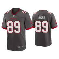 Men Tampa Bay Buccaneers #89 John Brown Pewter Game Jersey