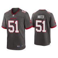 Men Tampa Bay Buccaneers #51 Kevin Minter Pewter Game Jersey