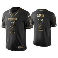 Men Tampa Bay Buccaneers #2 Golden Edition Vapor Limited Kyle Trask Black Jersey