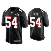 Men Tampa Bay Buccaneers #54 Lavonte David Super Bowl LV Black Game Fashion Jersey