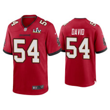 Men Tampa Bay Buccaneers #54 Lavonte David Super Bowl LV Red Game Jersey