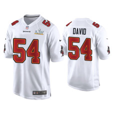 Men Tampa Bay Buccaneers #54 Lavonte David Super Bowl LV White Game Fashion Jersey