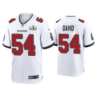 Men Tampa Bay Buccaneers #54 Lavonte David Super Bowl LV White Game Jersey