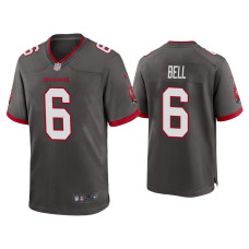 Men Tampa Bay Buccaneers #6 Le'Veon Bell Pewter Game Jersey