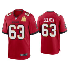 Men Tampa Bay Buccaneers #63 Lee Roy Selmon Super Bowl LV Champions Red Game Jersey