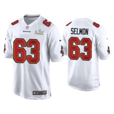 Men Tampa Bay Buccaneers #63 Lee Roy Selmon Super Bowl LV White Game Fashion Jersey