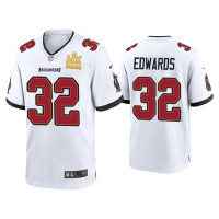 Men Tampa Bay Buccaneers #32 Mike Edwards Super Bowl LV Champions White Game Jersey