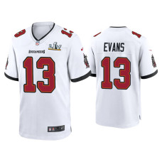 Men Tampa Bay Buccaneers #13 Mike Evans Super Bowl LV White Game Jersey