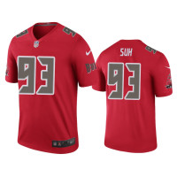 Men Tampa Bay Buccaneers #93 Color Rush Legend Ndamukong Suh Red Jersey