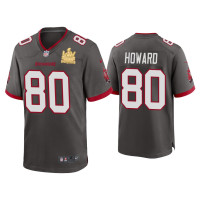 Men Tampa Bay Buccaneers #80 O.J. Howard Super Bowl LV Champions Pewter Game Jersey