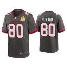 Men Tampa Bay Buccaneers #80 O.J. Howard Super Bowl LV Champions Pewter Game Jersey