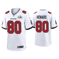 Men Tampa Bay Buccaneers #80 O.J. Howard Super Bowl LV White Game Jersey