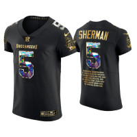 Men Tampa Bay Buccaneers #5 Richard Sherman Black Career Highlights Jersey