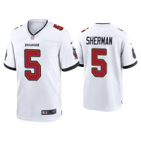 Men Tampa Bay Buccaneers #5 Richard Sherman White Game Jersey