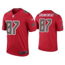 Men Tampa Bay Buccaneers #87 Color Rush Legend Rob Gronkowski Red Jersey