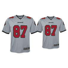 Youth Tampa Bay Buccaneers #87 Rob Gronkowski Gray Inverted Game Jersey