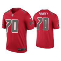 Men Tampa Bay Buccaneers #70 Color Rush Legend Robert Hainsey Red Jersey