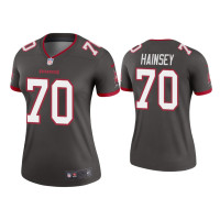 Women Tampa Bay Buccaneers #70 Robert Hainsey Pewter Legend Jersey