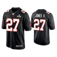 Men Tampa Bay Buccaneers #27 Ronald Jones II Super Bowl LV Black Game Fashion Jersey