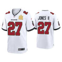 Men Tampa Bay Buccaneers #27 Ronald Jones II Super Bowl LV Champions White Game Jersey