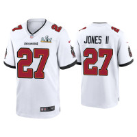 Men Tampa Bay Buccaneers #27 Ronald Jones II Super Bowl LV White Game Jersey