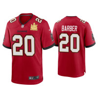 Men Tampa Bay Buccaneers #20 Ronde Barber Super Bowl LV Champions Red Game Jersey