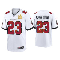 Men Tampa Bay Buccaneers #23 Sean Murphy-Bunting Super Bowl LV Champions White Game Jersey