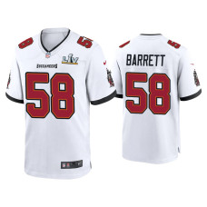 Men Tampa Bay Buccaneers #58 Shaquil Barrett Super Bowl LV White Game Jersey