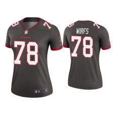 Women Tampa Bay Buccaneers #78 Tristan Wirfs Pewter Legend Jersey