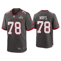 Men Tampa Bay Buccaneers #78 Tristan Wirfs Super Bowl LV Pewter Game Jersey