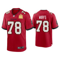 Men Tampa Bay Buccaneers #78 Tristan Wirfs Super Bowl LV Champions Red Game Jersey