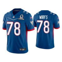 Men Tampa Bay Buccaneers #78 Tristan Wirfs 2022 NFC Pro Bowl Royal Game Jersey