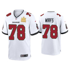 Men Tampa Bay Buccaneers #78 Tristan Wirfs Super Bowl LV Champions White Game Jersey