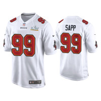 Men Tampa Bay Buccaneers #99 Warren Sapp Super Bowl LV White Game Fashion Jersey