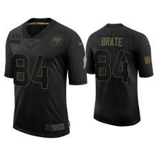 Men Tampa Bay Buccaneers #84 Cameron Brate Black 2020 Salute to Service Limited Jersey