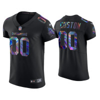 Men Tampa Bay Buccaneers #0 Custom Black Golden Edition Holographic Jersey