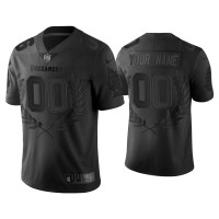 Men Tampa Bay Buccaneers #0 Custom Black Vapor Limited Platinum Jersey