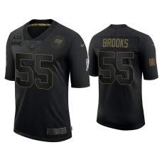 Men Tampa Bay Buccaneers #55 Derrick Brooks Black 2020 Salute to Service Retired Jersey